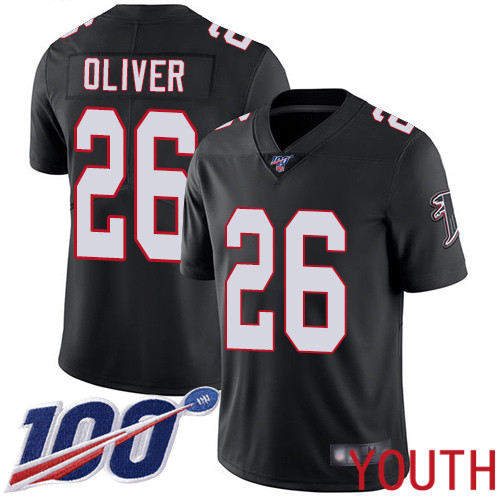 Atlanta Falcons Limited Black Youth Isaiah Oliver Alternate Jersey NFL Football #26 100th Season Vapor Untouchable